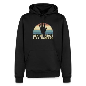 Linkshänder Linkshändig Linkshändige Geschenk - Männer Premium Bio Hoodie - Schwarz - Vorne - Nico (187cm)