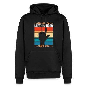 Linkshänder Linkshändige Linkshändig Geschenk - Männer Premium Bio Hoodie - Schwarz - Vorne - Nico (187cm)