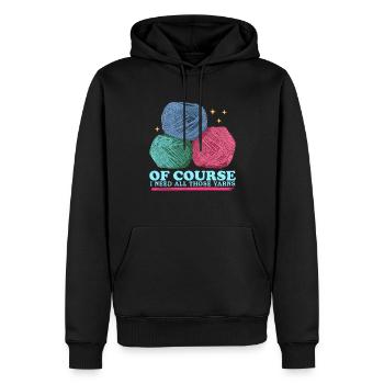 Crochet au Crochet | Crochet Crochet Cadeau - Sweat à capuche Premium bio Homme - noir - Devant - Nico (187cm)