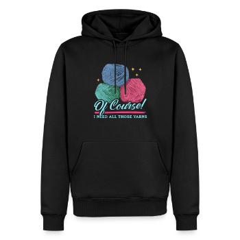 Crochet au Crochet | Crochet Crochet Cadeau - Sweat à capuche Premium bio Homme - noir - Devant - Nico (187cm)