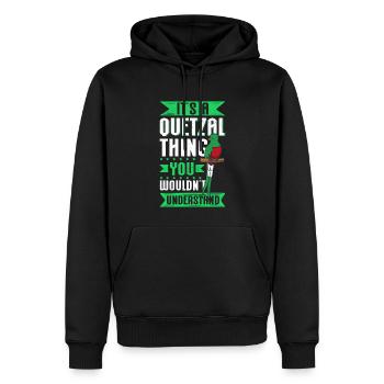 Quetzal Vögel | Guatemala Vogel Geschenk - Männer Premium Bio Hoodie - Schwarz - Vorne - Nico (187cm)