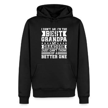 Opa Geschenke | Bester Opa Geschenkidee - Männer Premium Bio Hoodie - Schwarz - Vorne - Nico (187cm)