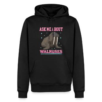 Cadeau de morse morse - Sweat à capuche Premium bio Homme - noir - Devant - Nico (187cm)