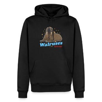 Morse morse sceau cadeau - Sweat à capuche Premium bio Homme - noir - Devant - Nico (187cm)