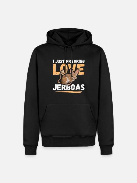 Springmaus Wüstenspringmaus Springmäuse Geschenk - Männer Premium Bio Hoodie - Schwarz