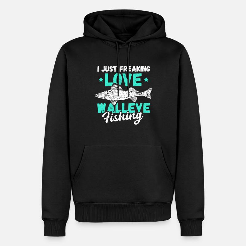 Sandre pêche pêche pêcheur cadeau - Sweat à capuche Premium bio Homme - noir