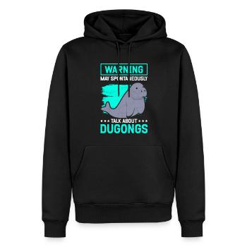 Dugong lamantins Forktail lamantin cadeau - Sweat à capuche Premium bio Homme - noir - Devant - Nico (187cm)