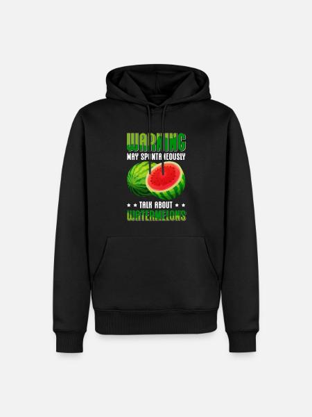 Watermelon Angurie Arbuse Pastry Gift - Men’s Premium Organic Hoodie - black