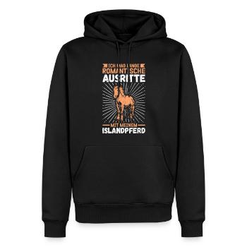 Islandpferd Isländer Islandpony Isi Geschenk - Männer Premium Bio Hoodie - Schwarz - Vorne - Nico (187cm)