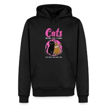 Les chats sont comme un cadeau de propriétaire de chat chat - Sweat à capuche Premium bio Homme - noir - Devant - Nico (187cm)