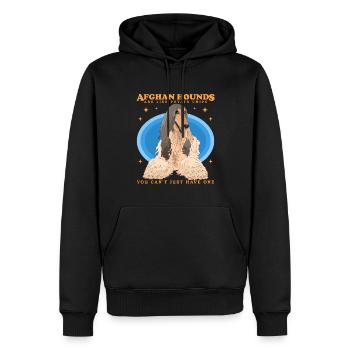 Afghanischer Windhund Hund Hundebesitzer Geschenk - Männer Premium Bio Hoodie - Schwarz - Vorne - Nico (187cm)