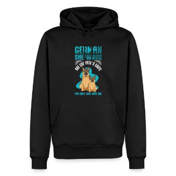 German Shepherds German Shepherd Gift - Men’s Premium Organic Hoodie - black - Front - Nico (187cm)