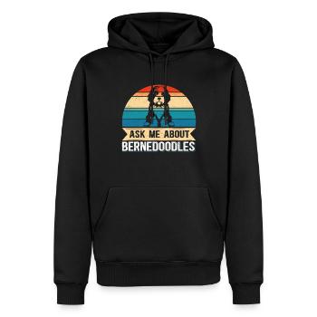 Bernedoodle chien propriétaire chien propriétaire cadeau - Sweat à capuche Premium bio Homme - noir - Devant - Nico (187cm)
