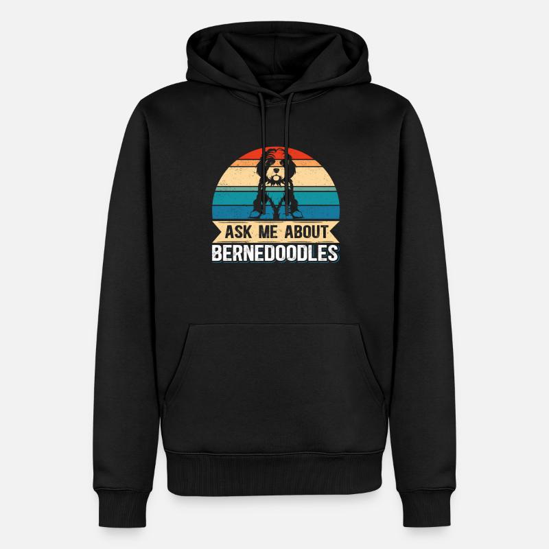 Bernedoodle Hundebesitzer Hundehalter Geschenk - Männer Premium Bio Hoodie - Schwarz
