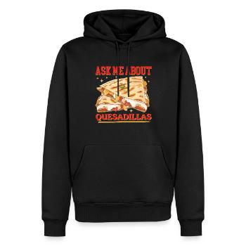 Quesadilla Tortilla Quesadillas Cadeau - Sweat à capuche Premium bio Homme - noir - Devant - Nico (187cm)