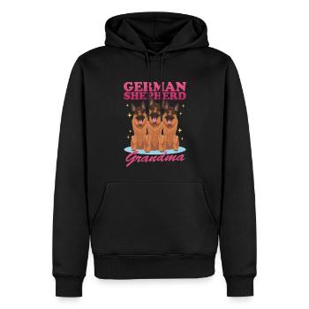 Bergers allemands Mamie berger allemand cadeau - Sweat à capuche Premium bio Homme - noir - Devant - Nico (187cm)