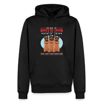Berger allemand chien berger allemand cadeau - Sweat à capuche Premium bio Homme - noir - Devant - Nico (187cm)
