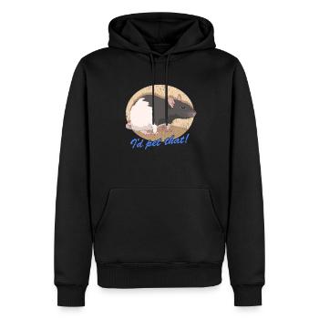 Rat Rat amant Rat propriétaire cadeau - Sweat à capuche Premium bio Homme - noir - Devant - Nico (187cm)