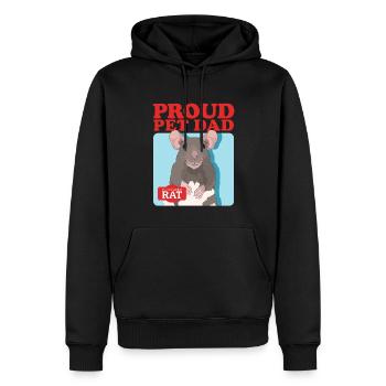 Rats papa rat propriétaire mignon rat cadeau - Sweat à capuche Premium bio Homme - noir - Devant - Nico (187cm)