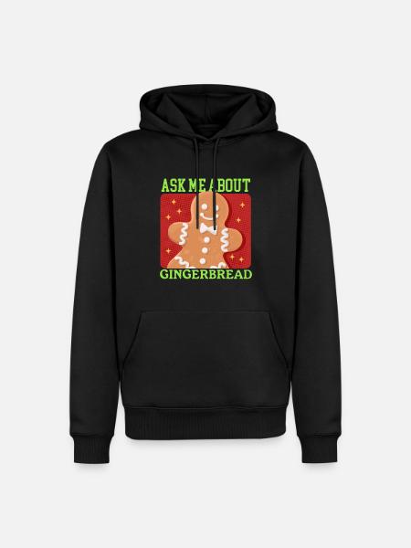 Lebkuchen Lebkuchenmann Lebkuchenmänner Geschenk - Männer Premium Bio Hoodie - Schwarz