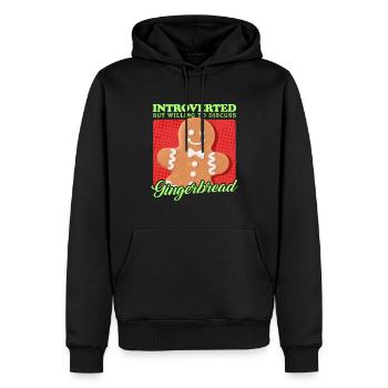 Lebkuchenmann Lebkuchen Geschenk - Männer Premium Bio Hoodie - Schwarz - Vorne - Nico (187cm)