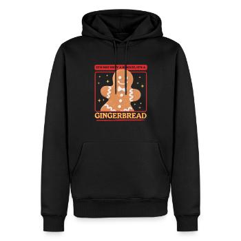Lebkuchen Lebkuchenmann Geschenk - Männer Premium Bio Hoodie - Schwarz - Vorne - Nico (187cm)