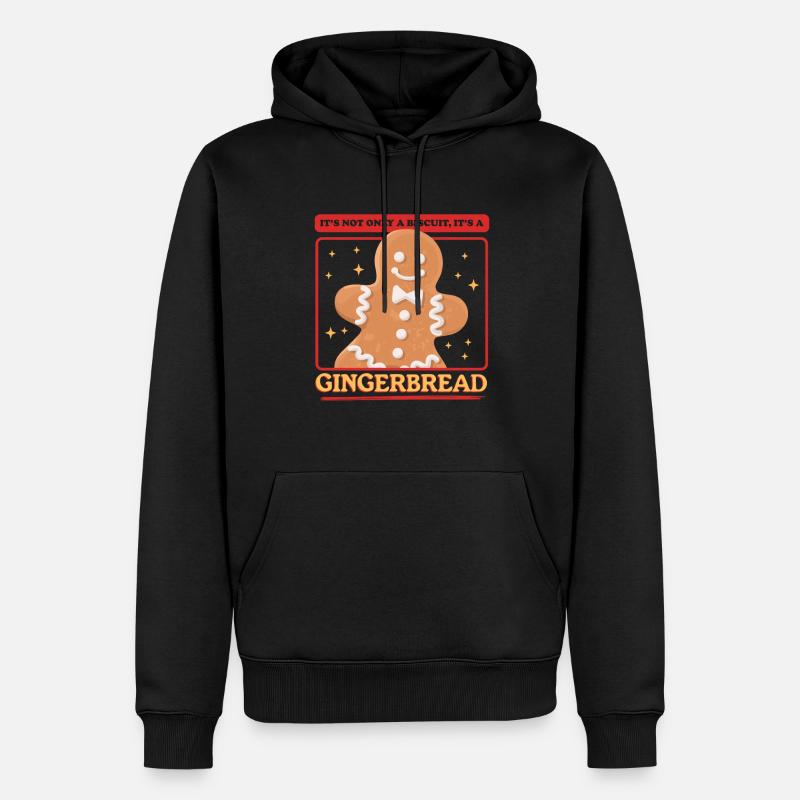 Lebkuchen Lebkuchenmann Geschenk - Männer Premium Bio Hoodie - Schwarz