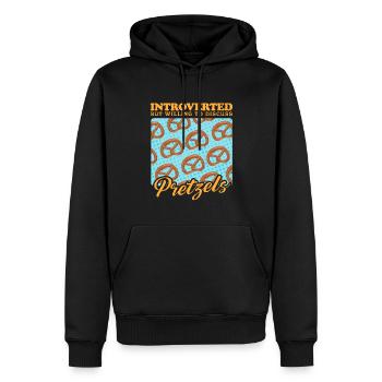 Brezel Brezeln Liebhaber Geschenk - Männer Premium Bio Hoodie - Schwarz - Vorne - Nico (187cm)