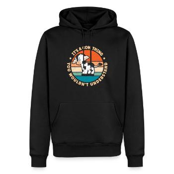 Kühe Kuhliebhaber Kuh Geschenk - Männer Premium Bio Hoodie - Schwarz - Vorne - Nico (187cm)