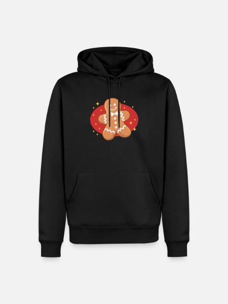 Lebkuchenmann Lebkuchen Lebkuchenmänner Geschenk - Männer Premium Bio Hoodie - Schwarz