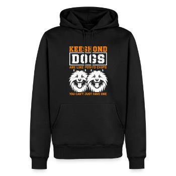 Keeshond Wolfspitz chien chien propriétaire cadeau - Sweat à capuche Premium bio Homme - noir - Devant - Nico (187cm)