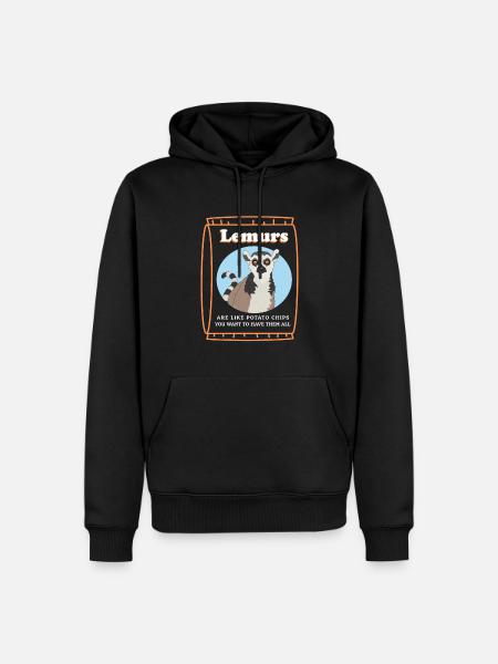 Lémuriens Ringtail lémur cadeau - Sweat à capuche Premium bio Homme - noir