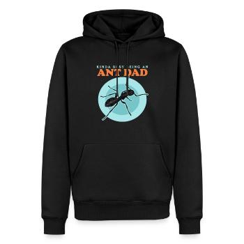Fourmis papa | Fourmilier ferme Formicarium cadeau - Sweat à capuche Premium bio Homme - noir - Devant - Nico (187cm)