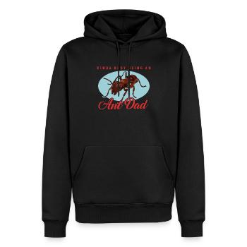 Fourmis papa Formicarium fourmi ferme cadeau - Sweat à capuche Premium bio Homme - noir - Devant - Nico (187cm)