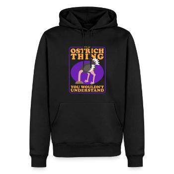 Strauß Vogel Strauße Straußenliebhaber Geschenk - Männer Premium Bio Hoodie - Schwarz - Vorne - Nico (187cm)