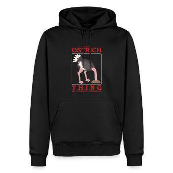 Strauß Vogel | Straußenliebhaber Strauße Geschenk - Männer Premium Bio Hoodie - Schwarz - Vorne - Nico (187cm)