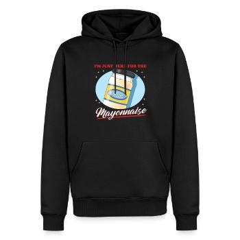 Mayonnaise amant Mayo cadeau - Sweat à capuche Premium bio Homme - noir - Devant - Nico (187cm)
