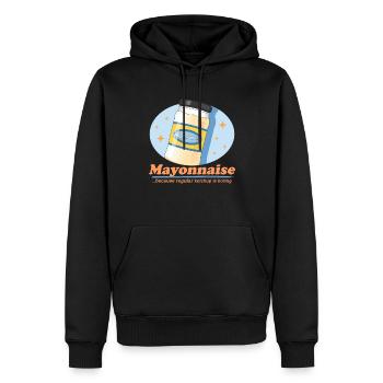 Mayo Delicious Mayonnaise Gift - Men’s Premium Organic Hoodie - black - Front - Nico (187cm)