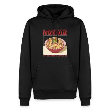 Salade de pommes de terre Salade de pommes de terre cadeau - Sweat à capuche Premium bio Homme - noir - Devant - Nico (187cm)