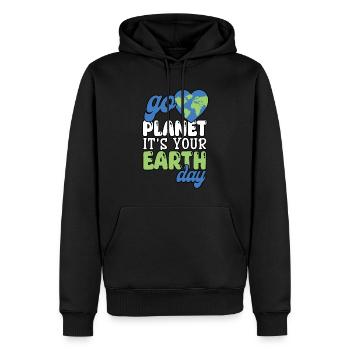 Earth Day – Feiern Sie Earth Love World Day - Männer Premium Bio Hoodie - Schwarz - Vorne - Nico (187cm)