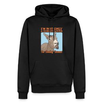 Donkey Donkey Lover Donkey Owner Gift - Men’s Premium Organic Hoodie - black - Front - Nico (187cm)