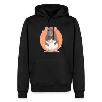 Ratten Rattenliebhaber Rattenbesitzer Geschenk - Männer Premium Bio Hoodie - Schwarz - Vorne - Nico (187cm)