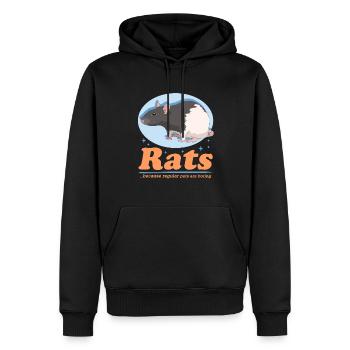 Cadeau de rat propriétaire de rat - Sweat à capuche Premium bio Homme - noir - Devant - Nico (187cm)