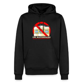 Cadeau de mayonnaise mayo beurk - Sweat à capuche Premium bio Homme - noir - Devant - Nico (187cm)