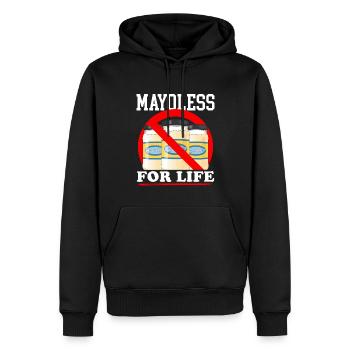 Mayonnaise Mayoless Mayo Gift - Men’s Premium Organic Hoodie - black - Front - Nico (187cm)