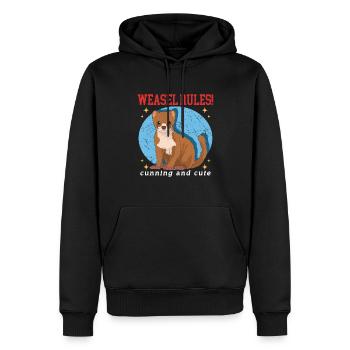 Belette souris belette Hermännchen cadeau - Sweat à capuche Premium bio Homme - noir - Devant - Nico (187cm)