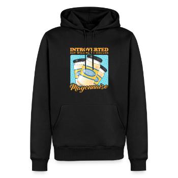 Mayonnaise Mayo Cadeau - Sweat à capuche Premium bio Homme - noir - Devant - Nico (187cm)