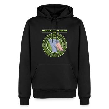 Oiseau bec-en-sabot | Cadeau d’oiseaux bec-en-sabot - Sweat à capuche Premium bio Homme - noir - Devant - Nico (187cm)