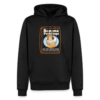 Bananenpudding Bananen-Pudding Geschenk - Männer Premium Bio Hoodie - Schwarz - Vorne - Nico (187cm)