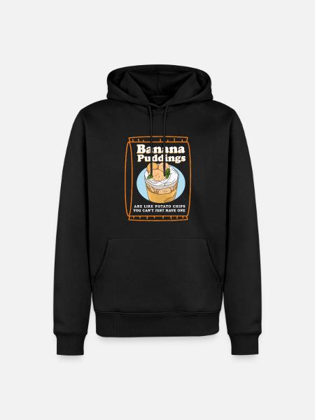 Bananenpudding Bananen-Pudding Geschenk - Männer Premium Bio Hoodie - Schwarz